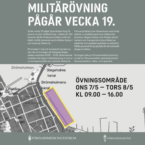 försvarsmaktens annons om Sjukvårdsövning 25
