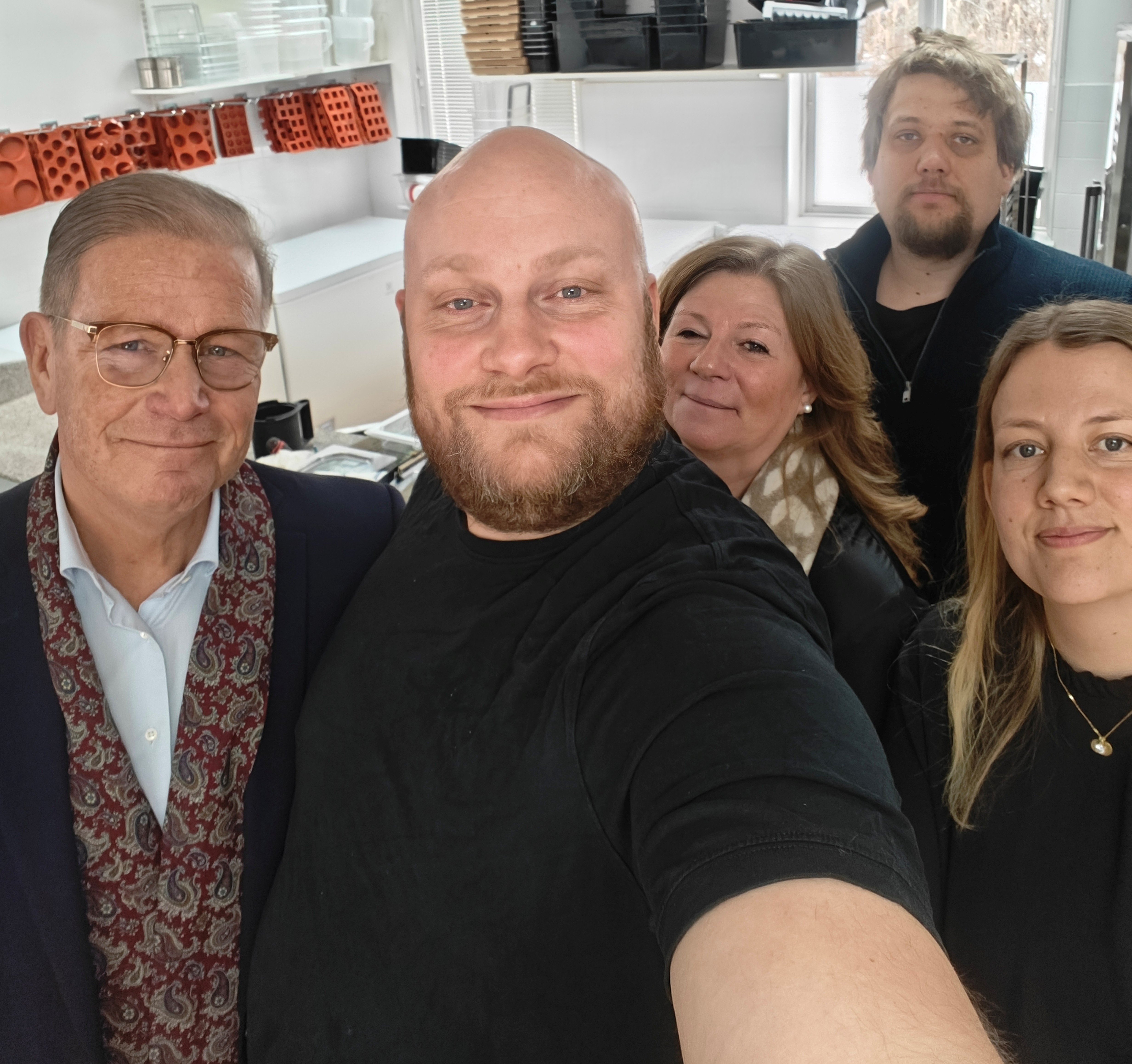 Selife på besökarna