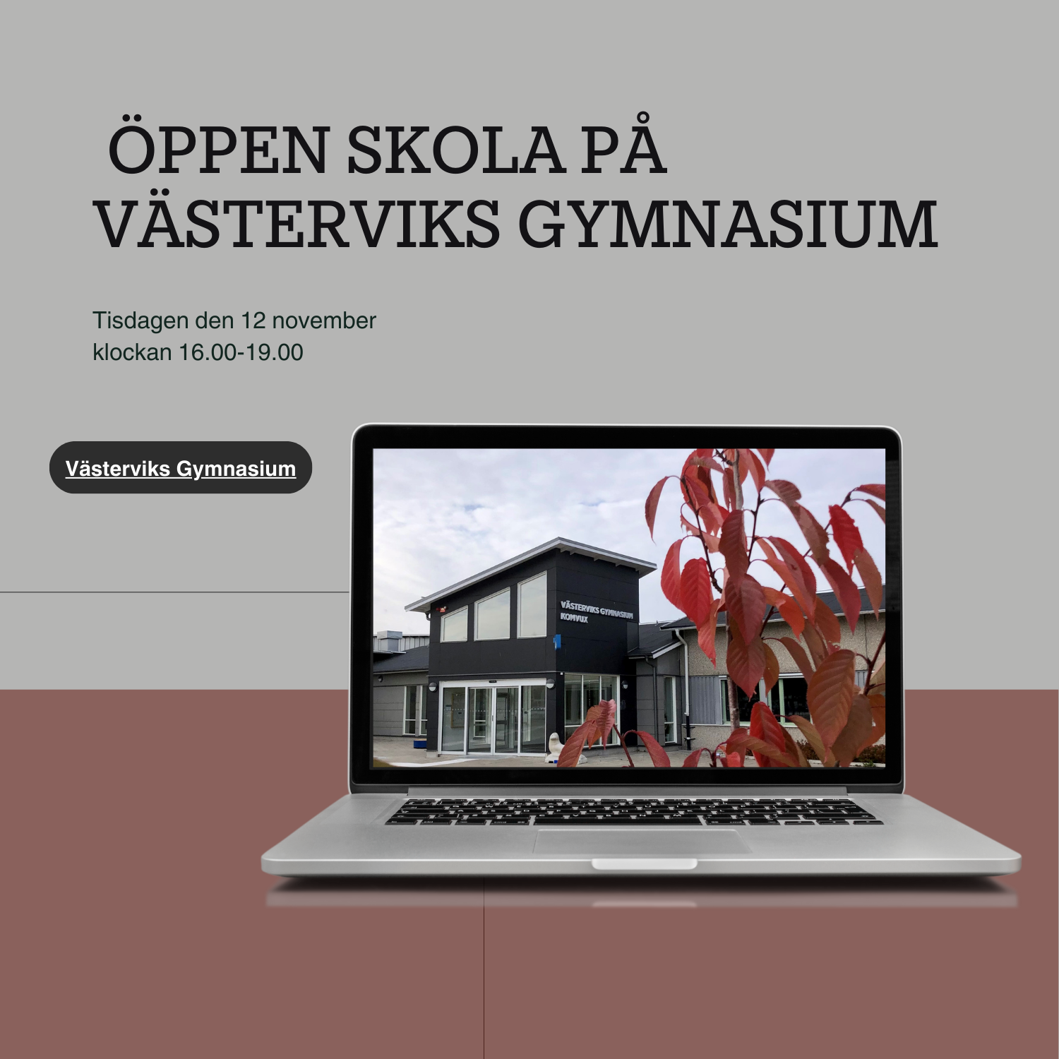 Dator och text öppen skola.