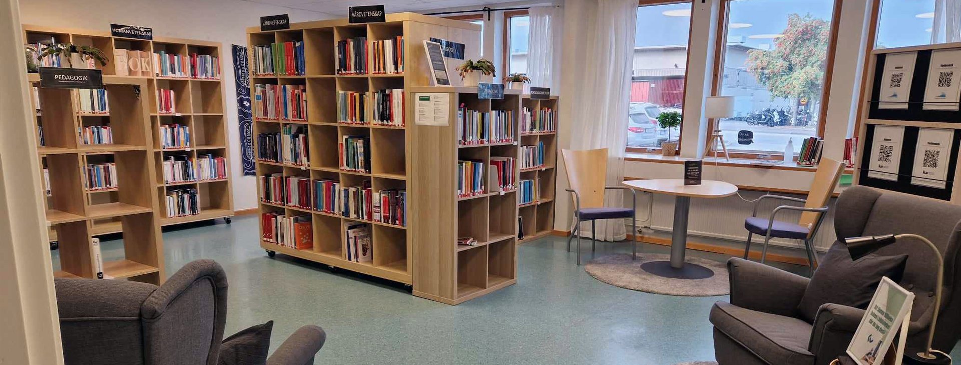 Biblioteket på Campus Västervik.
