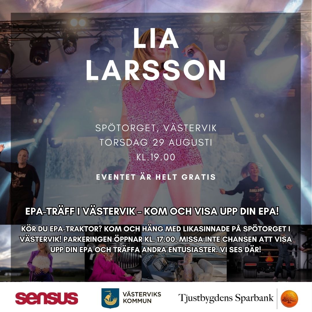 Lia Larsson på Spötorget kl 19.00