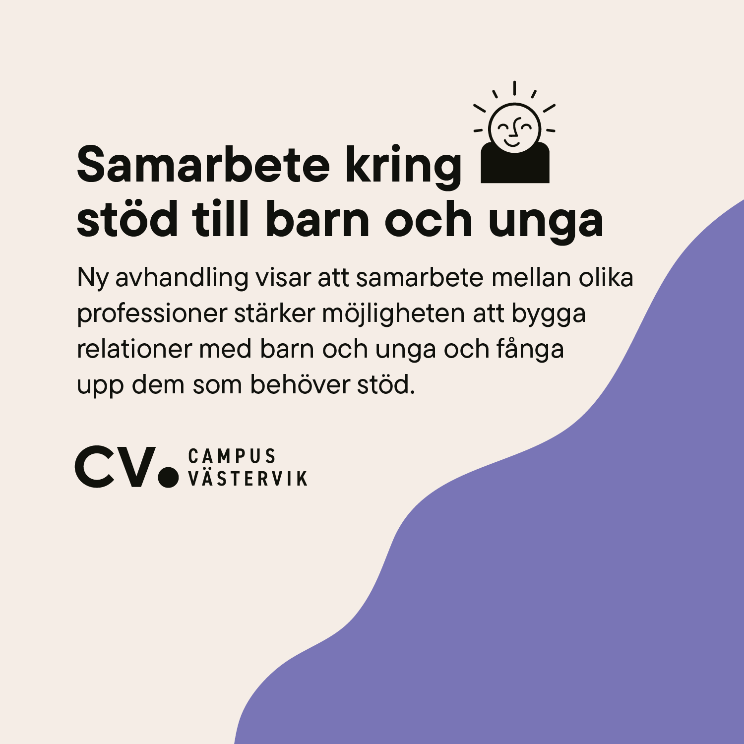 Infografik med rubriken "Samarbete kring stöd till barn och unga".