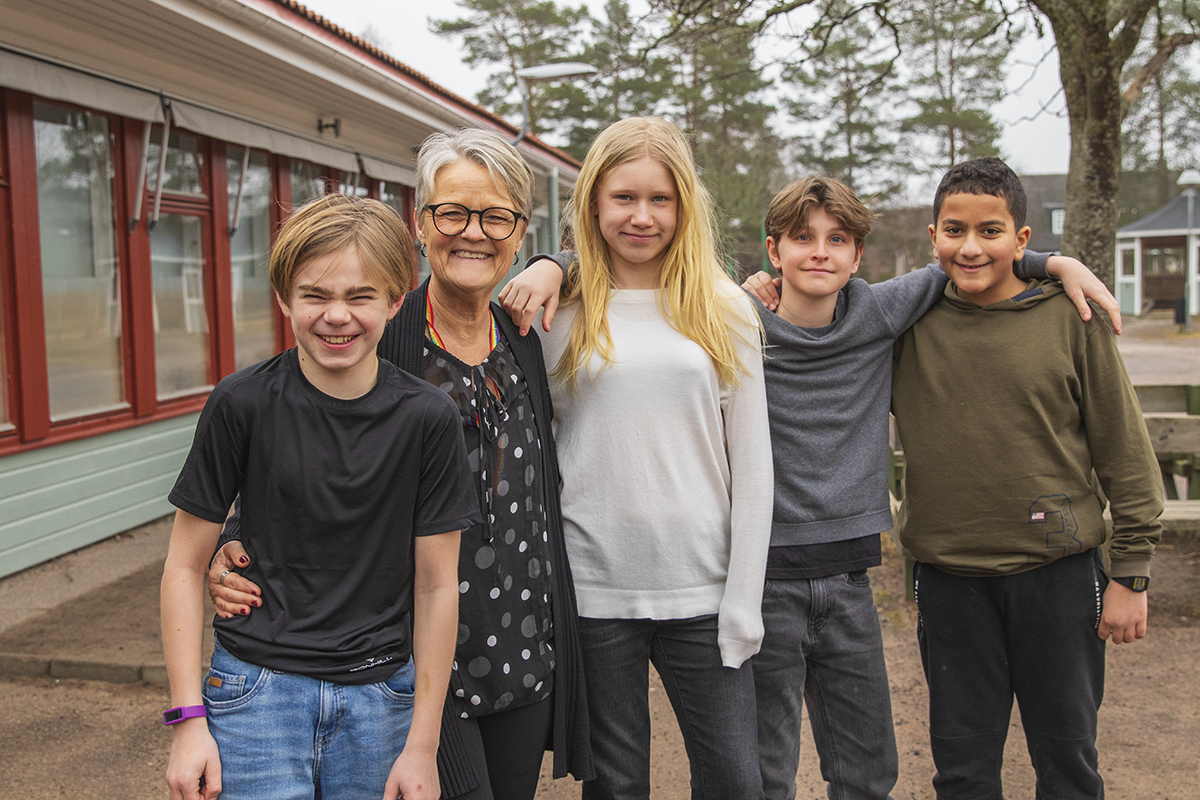 Måns, Birgitta, Sille, Gustav och Wisam.