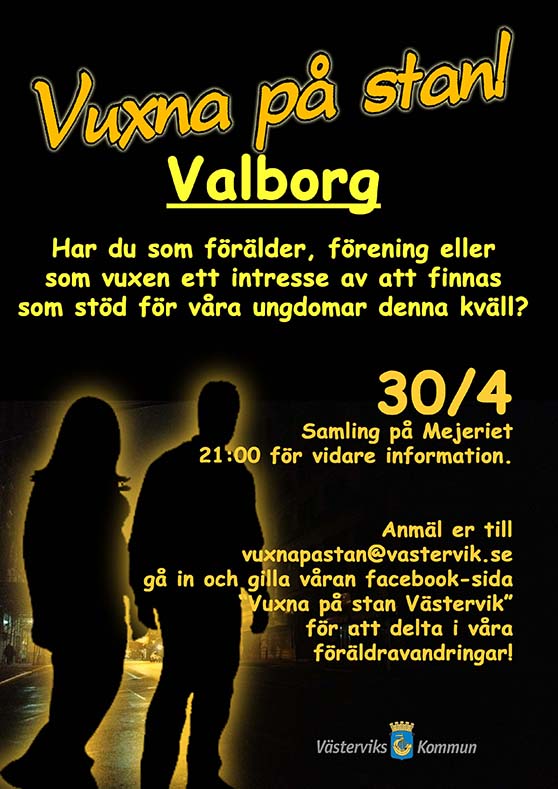 Affisch för Vuxna på stan