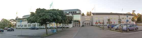 Campus Västervik i solnedgången