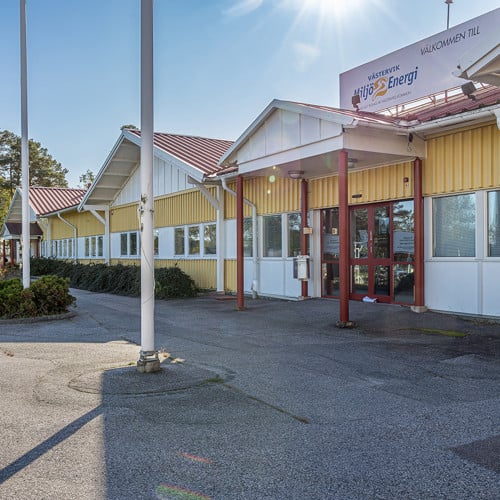 bild på entrén till Västervik Miljö & Energi AB:s kontor