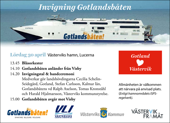 Annons för Gotlandsbåten