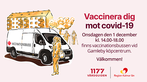 bild med vaccinationsbusbuss covid-19 Gamleby 1 december