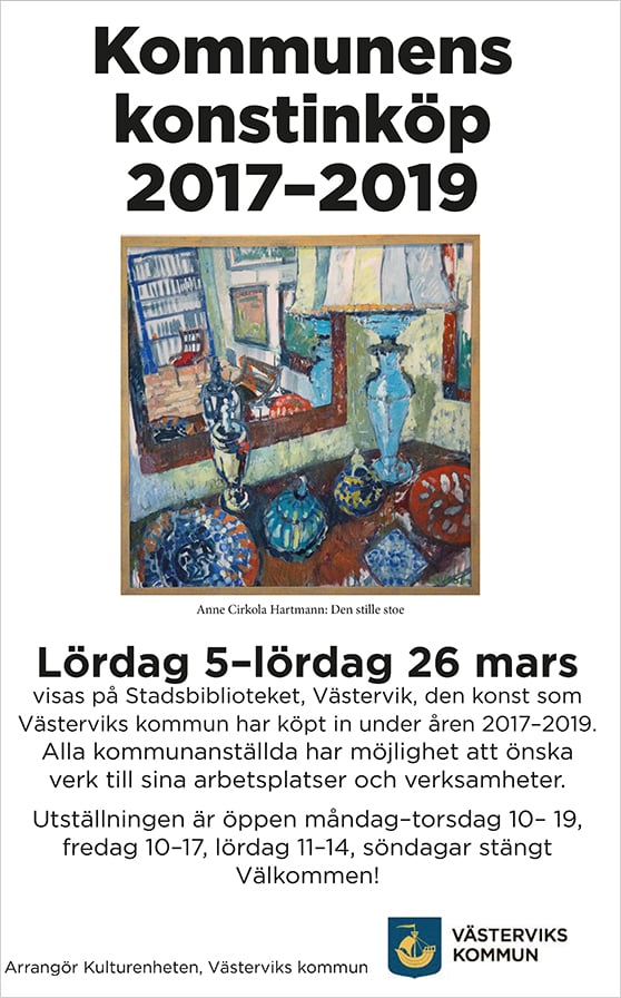 bild av affisch kommunens konstinköp 2017-2019