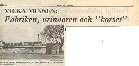 Urklipp ur Västervikstidningen från 1994